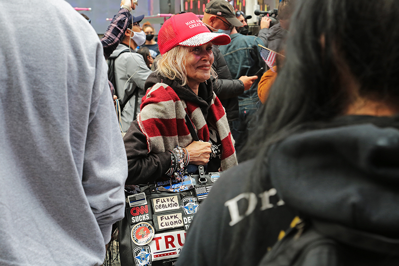 Anti-Trump : Rally : Pro-Trump : New York City : Times Square : Richard Moore : Photographer : Photojournalist